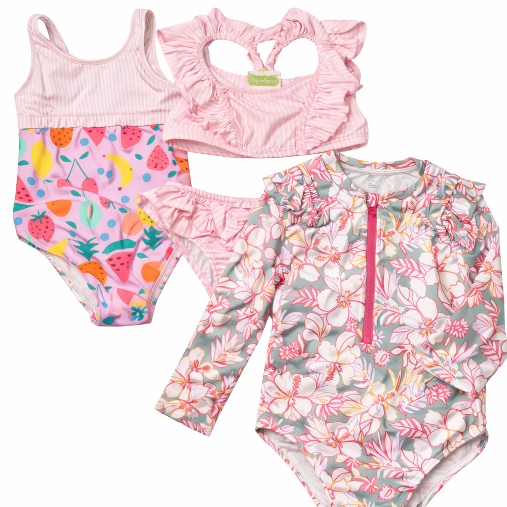 Colorful Kids Swim bundle. Classic Whimsy, cat &jack and wonder nation. size 4t